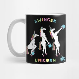 Kettlebell Swinger Unicorn Outline Mug